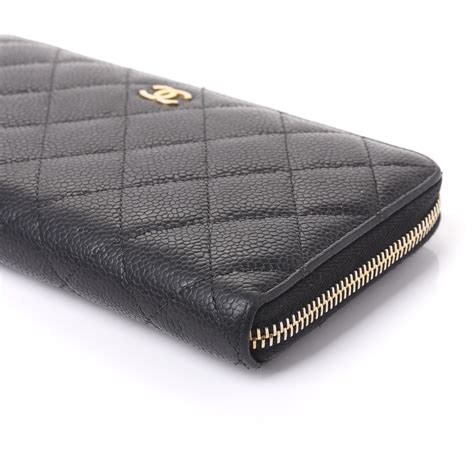 chanel long wallet zip|Chanel large zip around wallet.